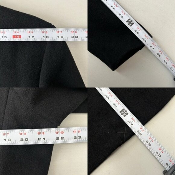 Ben Sherman Men's Coat Wool Blend Tailored Overcoat Topper Black Size Medium - Picture 13 of 16